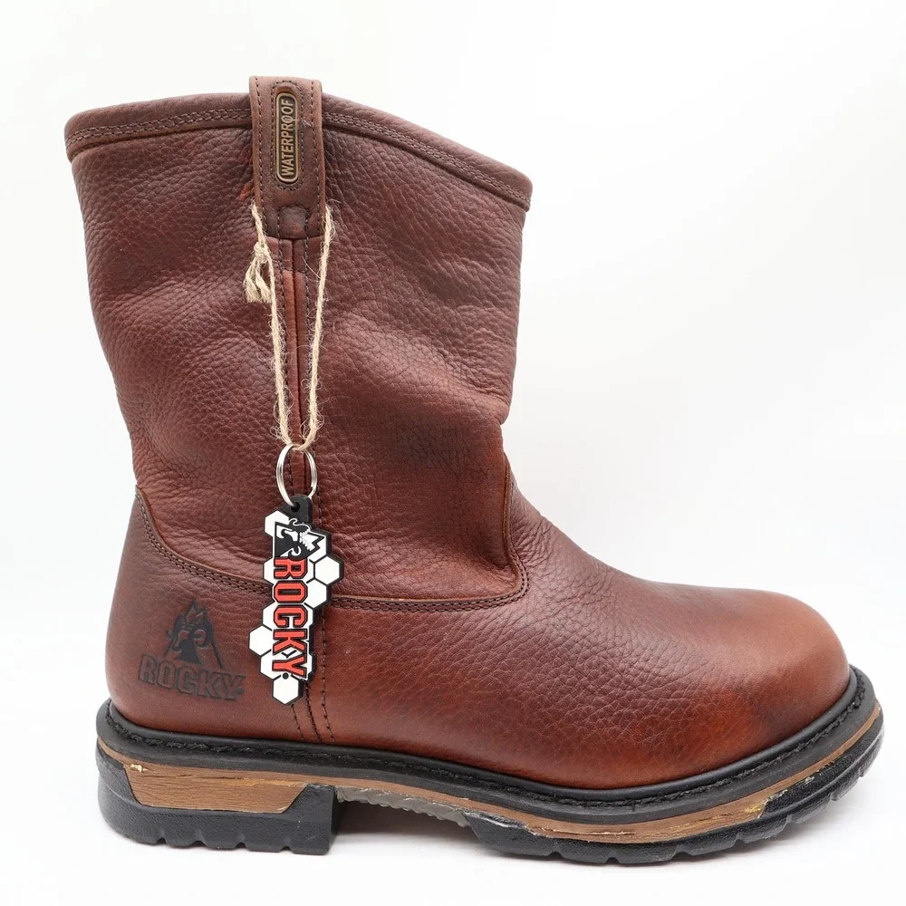 Rocky IronClad 5685 Pull-On Boots Mens 13M Brown Leather Waterproof New